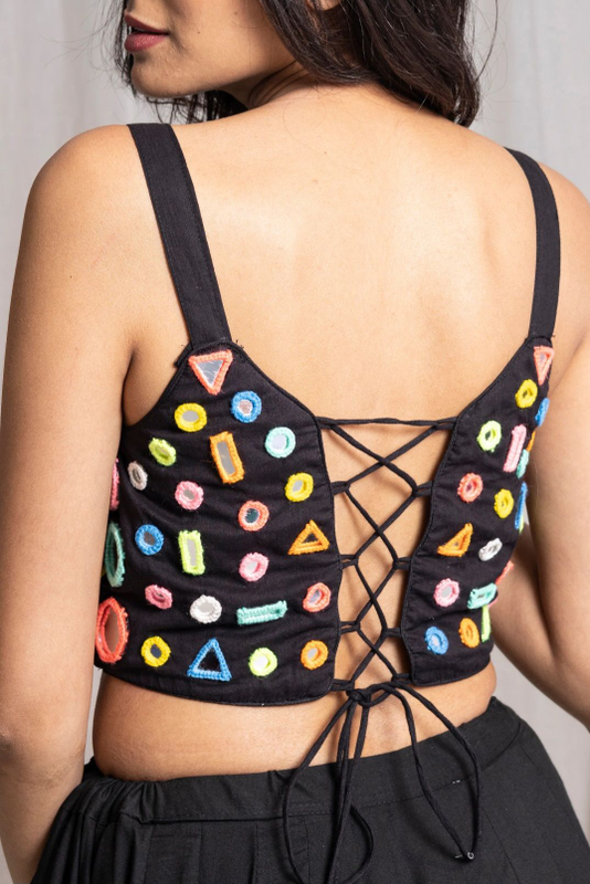 Mirror Embroidery Blouse